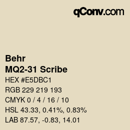カラーコード: Behr - MQ2-31 Scribe | qconv.com