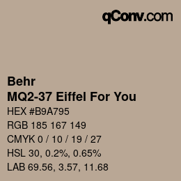 Code couleur: Behr - MQ2-37 Eiffel For You | qconv.com