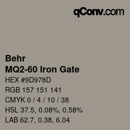 Farbcode: Behr - MQ2-60 Iron Gate | qconv.com