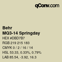 Code couleur: Behr - MQ3-14 Springday | qconv.com