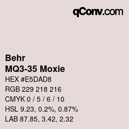 カラーコード: Behr - MQ3-35 Moxie | qconv.com
