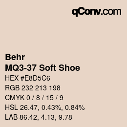 カラーコード: Behr - MQ3-37 Soft Shoe | qconv.com