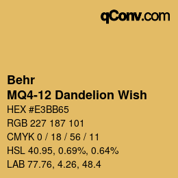 Color code: Behr - MQ4-12 Dandelion Wish | qconv.com
