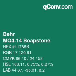 Color code: Behr - MQ4-14 Soapstone | qconv.com
