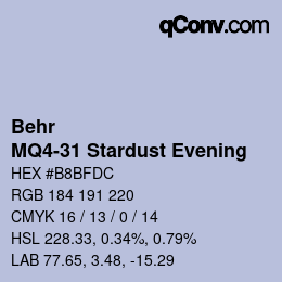 Código de color: Behr - MQ4-31 Stardust Evening | qconv.com