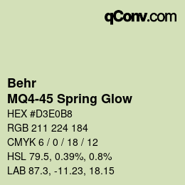 Color code: Behr - MQ4-45 Spring Glow | qconv.com