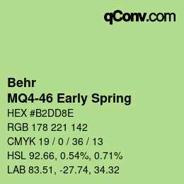Código de color: Behr - MQ4-46 Early Spring | qconv.com