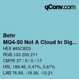 Código de color: Behr - MQ4-50 Not A Cloud In Sight | qconv.com