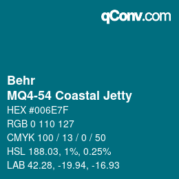 Farbcode: Behr - MQ4-54 Coastal Jetty | qconv.com