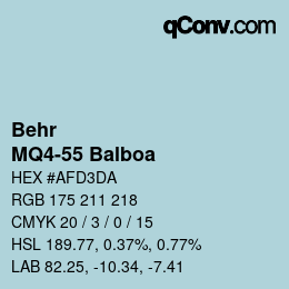 カラーコード: Behr - MQ4-55 Balboa | qconv.com
