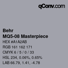 Color code: Behr - MQ5-08 Masterpiece | qconv.com