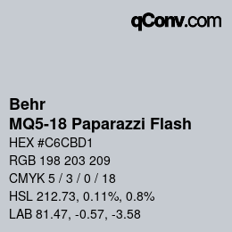 Color code: Behr - MQ5-18 Paparazzi Flash | qconv.com
