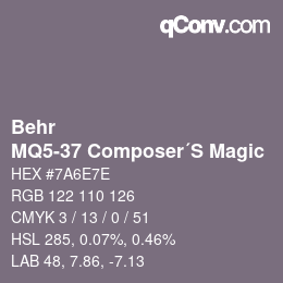 Color code: Behr - MQ5-37 Composer´S Magic | qconv.com