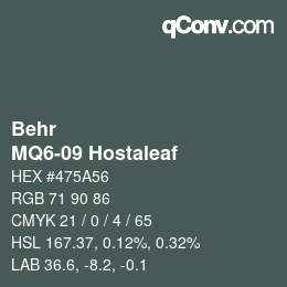 Color code: Behr - MQ6-09 Hostaleaf | qconv.com