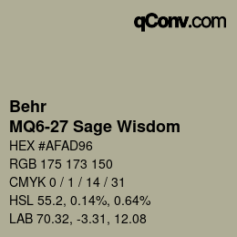 Color code: Behr - MQ6-27 Sage Wisdom | qconv.com