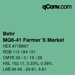 カラーコード: Behr - MQ6-41 Farmer´S Market | qconv.com