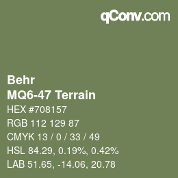 Color code: Behr - MQ6-47 Terrain | qconv.com