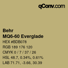 Color code: Behr - MQ6-60 Everglade | qconv.com