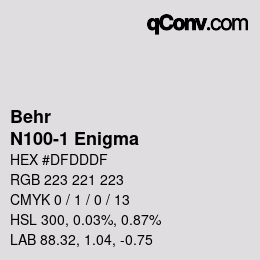 Color code: Behr - N100-1 Enigma | qconv.com