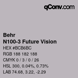 カラーコード: Behr - N100-3 Future Vision | qconv.com