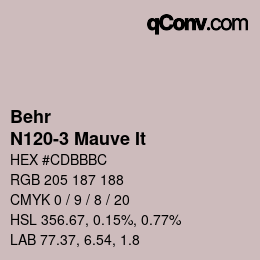 Farbcode: Behr - N120-3 Mauve It | qconv.com