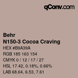 Color code: Behr - N150-3 Cocoa Craving | qconv.com