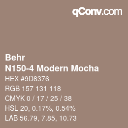 Color code: Behr - N150-4 Modern Mocha | qconv.com
