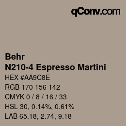 Farbcode: Behr - N210-4 Espresso Martini | qconv.com