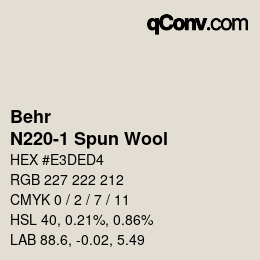 カラーコード: Behr - N220-1 Spun Wool | qconv.com