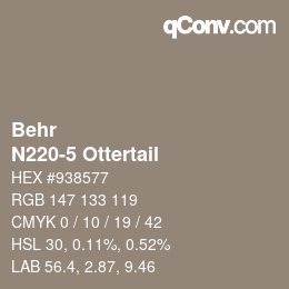 カラーコード: Behr - N220-5 Ottertail | qconv.com