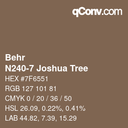 Color code: Behr - N240-7 Joshua Tree | qconv.com