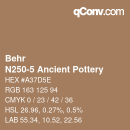Color code: Behr - N250-5 Ancient Pottery | qconv.com