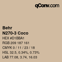Color code: Behr - N270-3 Coco | qconv.com