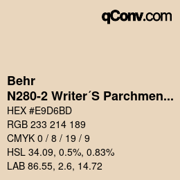 Farbcode: Behr - N280-2 Writer´S Parchment | qconv.com
