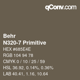 Farbcode: Behr - N320-7 Primitive | qconv.com