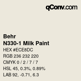 Color code: Behr - N330-1 Milk Paint | qconv.com