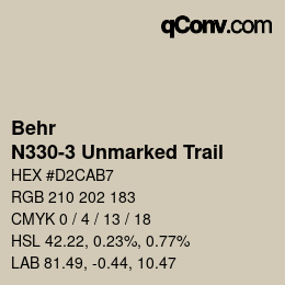 カラーコード: Behr - N330-3 Unmarked Trail | qconv.com