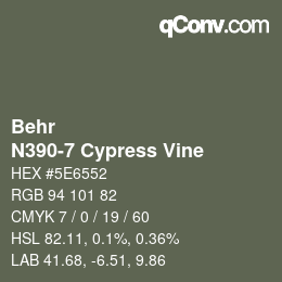 Color code: Behr - N390-7 Cypress Vine | qconv.com