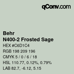 Color code: Behr - N400-2 Frosted Sage | qconv.com