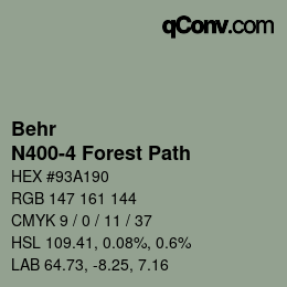 Farbcode: Behr - N400-4 Forest Path | qconv.com