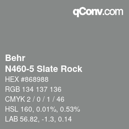 Color code: Behr - N460-5 Slate Rock | qconv.com
