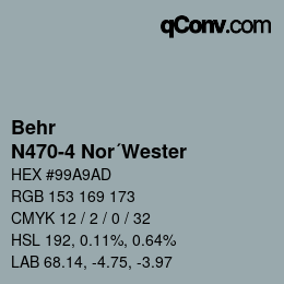 Color code: Behr - N470-4 Nor´Wester | qconv.com