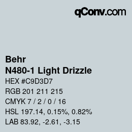 カラーコード: Behr - N480-1 Light Drizzle | qconv.com