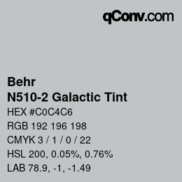 Farbcode: Behr - N510-2 Galactic Tint | qconv.com