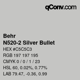 Farbcode: Behr - N520-2 Silver Bullet | qconv.com