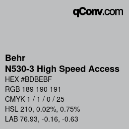 Color code: Behr - N530-3 High Speed Access | qconv.com