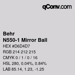 カラーコード: Behr - N550-1 Mirror Ball | qconv.com