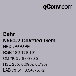 Color code: Behr - N560-2 Coveted Gem | qconv.com