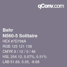 Color code: Behr - N560-5 Solitaire | qconv.com