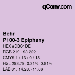 カラーコード: Behr - P100-3 Epiphany | qconv.com